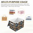 thumbnail image 7 of Butterflies Orange Blue Storage Basket Foldable Laundry Basket Shelf Kids Toy Storage Container Organizer with Handles, 7 of 7