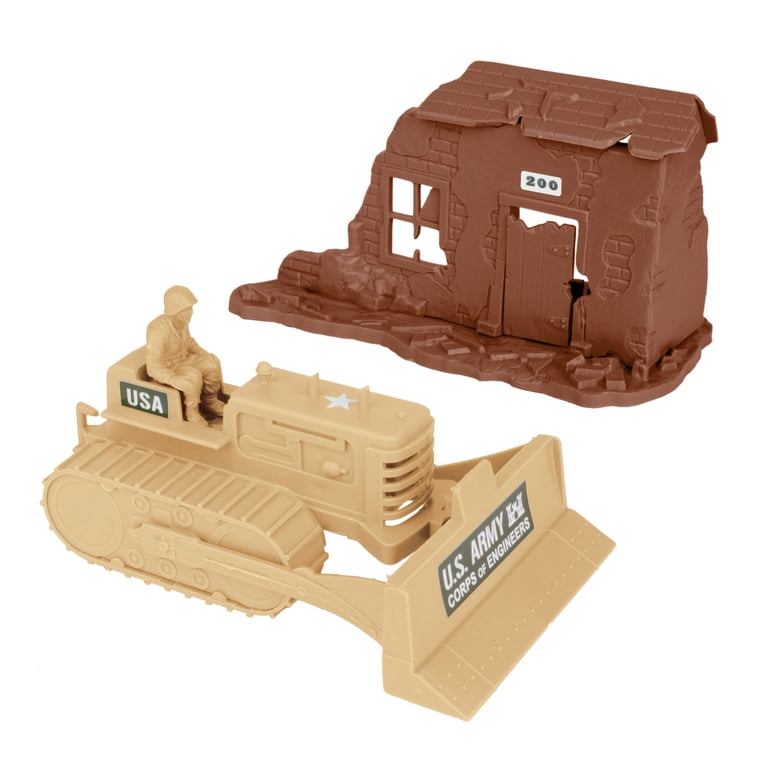 BMC Classic Army Corps of Engineers Bulldozer Building Plastic