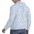 thumbnail image 6 of Daiia Gray White Floral for Men's Fashion Hoodies & Sweatshirts with Kangaroo Pocket Hooded Sweatshirt Breathable & Moisture Wicking-Large, 6 of 7