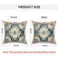 thumbnail image 3 of Boho Blue Throw Pillow Covers 20x20 inch Set of 2, Bohemian Carpet Double Sided Pattern Soft Plush Cushion Cover for Couch Sofa Bed Decorative, Only Pillowcase (No Insert), 3 of 6