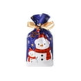 thumbnail image 2 of Christmas Package Holiday Drawstring Gift Bags, 50Pcs 9.06Inch Christmas Foil Gift Wrapping Sacks Pouches for Xmas Presents Party Favor, 2 of 8