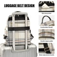 thumbnail image 3 of FORMRS Mini Backpack Purse for Women Travel Daypack Casual Shoulder Bag, Beige Plaid Pattern, 3 of 7
