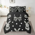 thumbnail image 2 of Erosebridal Wildlife Rabbit Bedding Sets Twin Size,Bowknot Geometric Buffalo Comforter Sets with Sheets,Easter Decor,Reversible,7pcs, 2 of 5