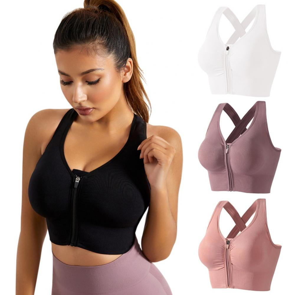 Sports Bra Zip Front Wireless With Removable Pads Yoga Bra For Workout  Fitness at Rs 240/piece, Ladies Sports Bra in Delhi