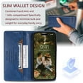 thumbnail image 4 of Dteck for Samsung Galaxy S23 Case Wallet with RFID Blocking Credit Card Holder, Premium PU Leather Magnetic Flip Folio Shockproof Protective Cover for Women Men,Blue, 4 of 6