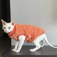 thumbnail image 2 of HQREA Sphynx Cat Sweater Vest Warm Fleece Pet Pullover Winter Pet Apparel for Hairless Cats, 2 of 6