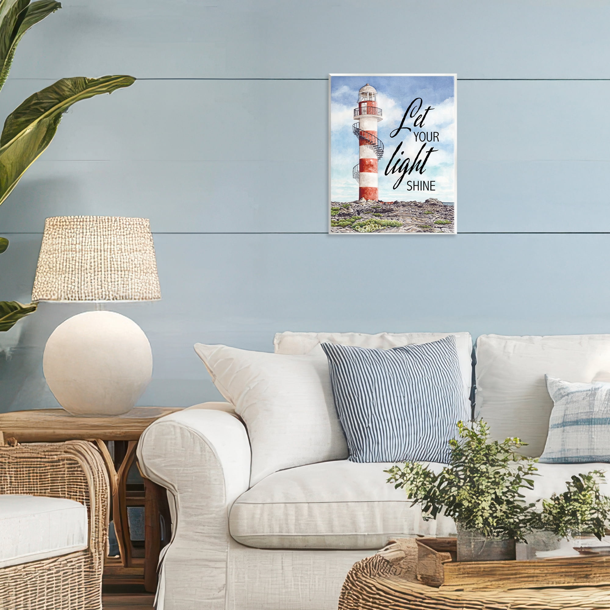 Stupell Industries Let Your Light Shine Beacon Wall Plaque Art, design by Cindy Jacobs