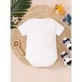 thumbnail image 3 of FEORJGP Infant Baby Boys Summer Romper 3M 6M 9M 12M Newborn Short Sleeve Jumpsuit Crew Neck T-shirt Bodysuit Letter Print Casual Rompers Sweet Cute Funny Cartoon Clothes for Daily, 3 of 7