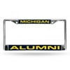 Michigan NCAA Wolverines Alumni Chrome Metal Laser Cut License Plate Frame