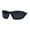 Metallic Blue Black, variant on Polarized Mens 90s Oval Warp Around Plastic Sport Sunglasses Metallic Blue Black