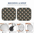 thumbnail image 5 of Kdxio Cute Alpaca Print 2-Piece Sun Shade Front Windshield - Foldable Car Front Window Sunshades for Most Sedans SUV Truck, 5 of 6