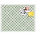 thumbnail image 2 of PinPix 30x24 Custom Cork Bulletin Board Argyle Lime Green Poster Board Has a Fabric Style Canvas Finish, Framed in Argyle Lime Green, by ArtToFrames (PinPix-641), 2 of 6