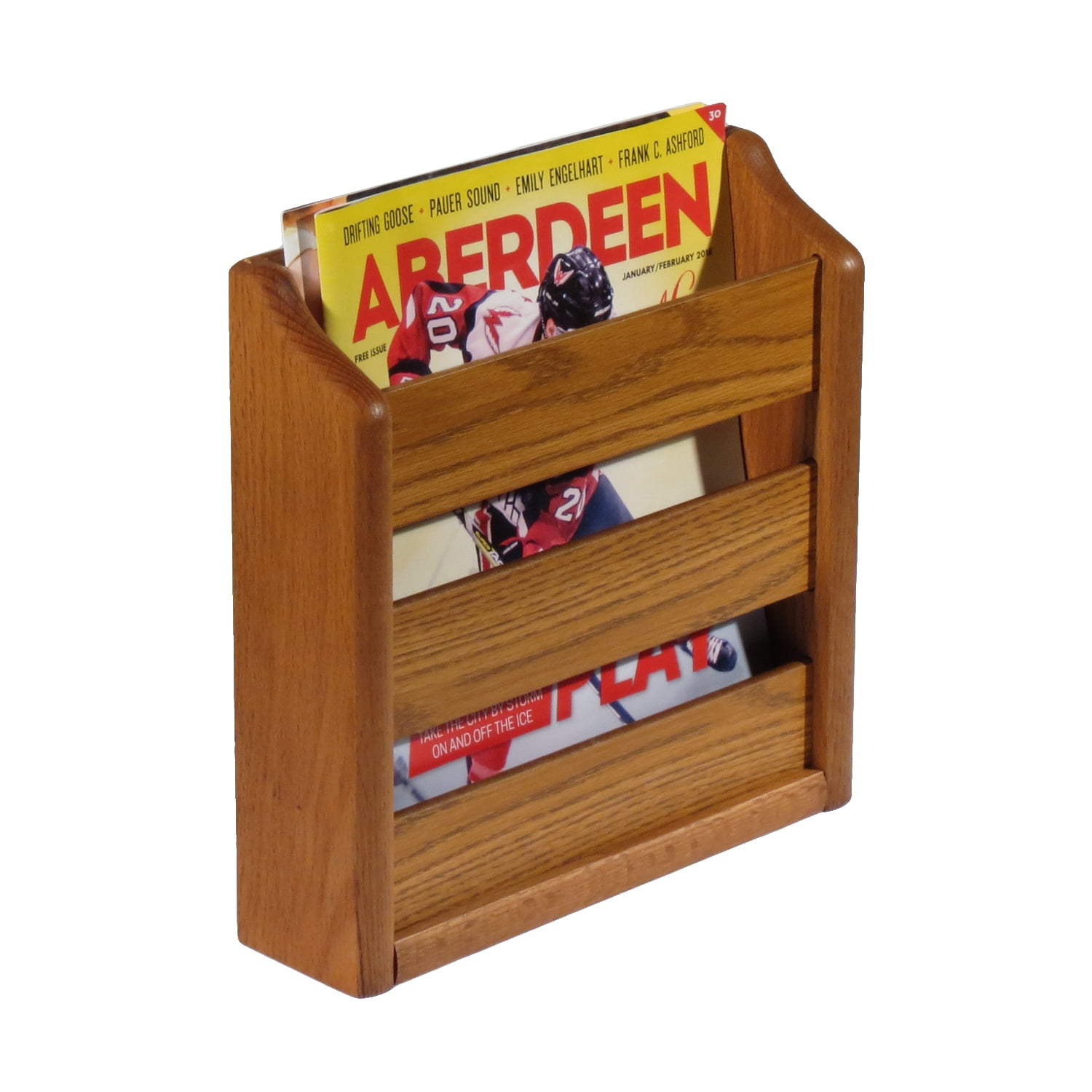 Magazine Rack Holder Portable Newspaper Books Organizer Home Office Storage Wood 
