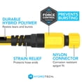 thumbnail image 6 of HydroTech Super-Lite Hybrid Polymer Rubber Garden Hose 5/8" x 100 ft – Ultra Lightweight Kink-Resistant Water Hose, Drinking Water Safe, Durable Polymer Construction with Force Control Technology, 6 of 11