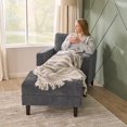 thumbnail image 3 of Bush Home Max 32W Accent Chair in Iron Gray Chenille Fabric, 3 of 7