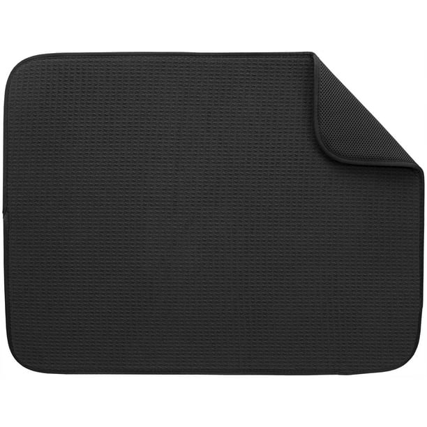 Mainstays Microfiber Dish Drying Mat Black