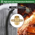 thumbnail image 5 of Unique Bargains Brass Pipe Fittings 1/2"Male Double External Thread Union with Ears 1.97" 2 Pcs, 5 of 7