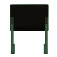 thumbnail image 3 of Crushed-Velvet Vertically Channeled Adjustable Twin Headboard in Emerald Green, 3 of 5