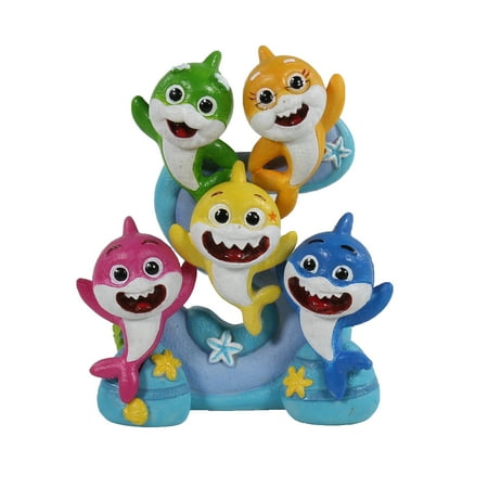 UPC: 0030172103278 | Penn-Plax Baby Shark Family Aquarium Ornament Resin Multicolor