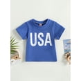 thumbnail image 2 of Coduop Toddler Baby Boys Girls Independence Day T-shirt Tops Short Sleeve Casual Tees TShirt, 2 of 8