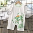 thumbnail image 2 of KAOOCXU Boys Girl Comfort Onesie Cartoon Animal Printed Short Sleeve O-Neck Summer Romper Cotton Bodysuit For 1-18 Months Skin Friendly Lightweight Home Clothing, 2 of 3