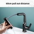 Temperature Digital Display Waterfall Basin Faucet Lift Up Down Stream