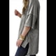 thumbnail image 2 of Camiseta Básica Informal de Verano de Corta con Aberturas Laterales Extragrandes, Gris, Talla M, 2 of 7