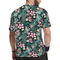 thumbnail image 2 of Wukai Rose Flowers Print Men's Short-Sleeved Mesh T-Shirt,Quick-Dry Short Sleeve Workout T-Shirt-Medium, 2 of 8