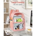 thumbnail image 2 of Mochila KIMNERPU transparente para la escuela, viajes, seguridad, rosa, 2 of 7