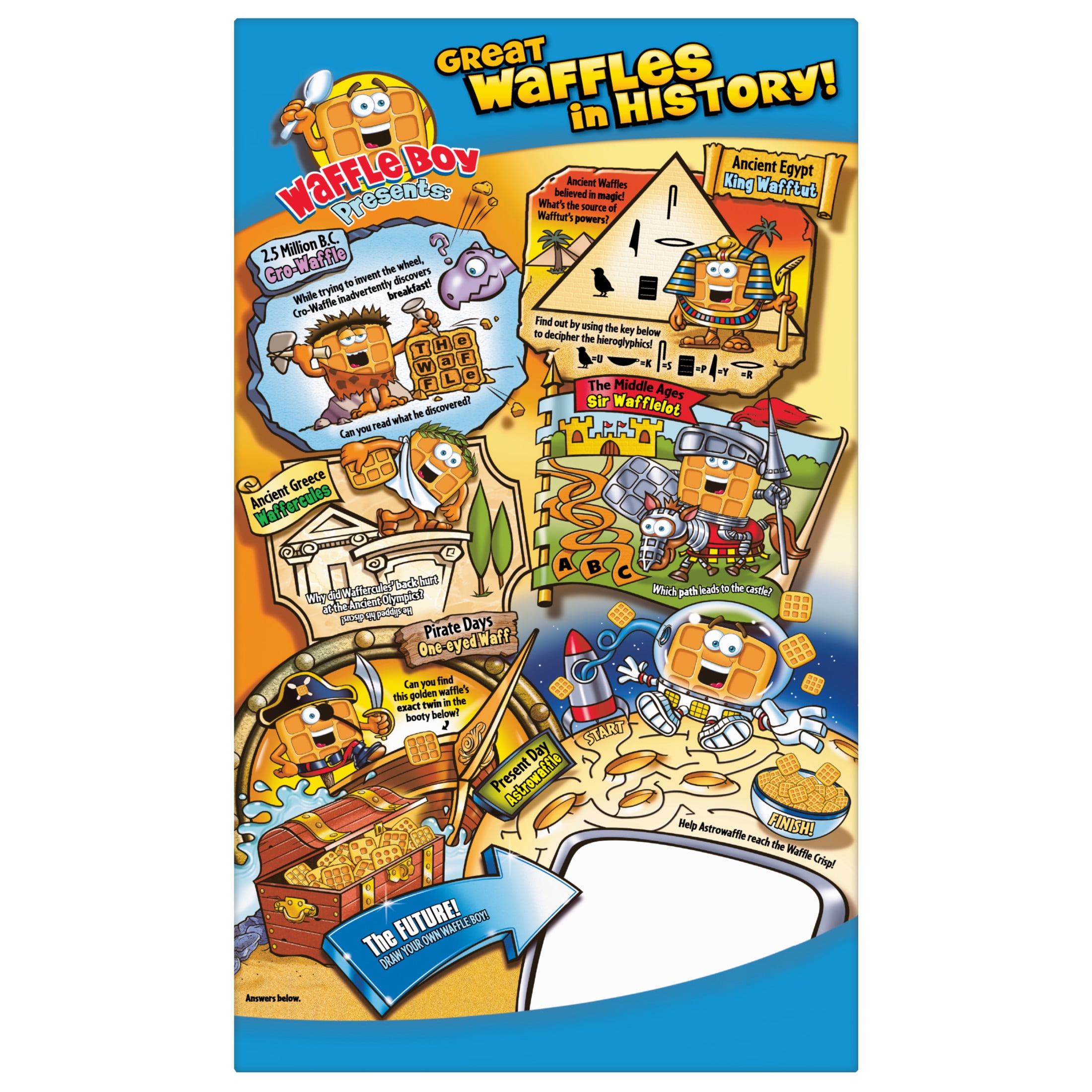 Post Waffle Crisp Breakfast Cereal, Sweetened Waffle Shaped Cereal, Crunchy 20 oz Box