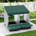 thumbnail image 2 of Pefilos 2 Compartment Roll Out Chicken Nesting Box with Plastic Basket, Egg Nest Box Chicken Laying Box Hens Chicken Coop Poultry Box, Green, 2 of 8