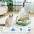 thumbnail image 2 of Paquete de 60 bolsas de arena para gatos gigantes, extra gruesas, a prueba de fugas, 26 x 17 pulgadas, forro de arena para gatos de alta resistencia con cordón para caja de arena automática, 2 of 6