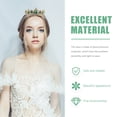 thumbnail image 2 of FELTECHELECTR Tiara de cristal real, corona de boda, tocados, accesorios para el cabello de novia (base plateada, azul), 2 of 7