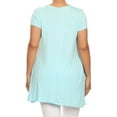 thumbnail image 4 of Women's Casual Plus Size Solid Color Blouse Tunic Top Shirt, 4 of 4