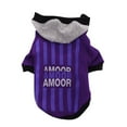 thumbnail image 2 of TopLLC Pet Dog Hooded Printed Sweater Small Dog Teddy Pet Sweater Clothes, 2 of 9