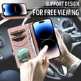thumbnail image 5 of For Samsung Galaxy S26 5G Wallet Grid Texture Magnetic Flip Cover Card Holder & Bills Slot, Soft PU Leather Magnetic For Women Wallet Case With Detachable Shoulder Strap And Wrist Strap,Rose gold, 5 of 11