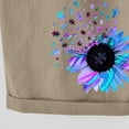 thumbnail image 7 of Trendfront Womens Bermuda Shorts Casual Loose Fit Drawstring Elastic Waist Floral Embroidery Graphic Pocket Summer Shorts, 7 of 7