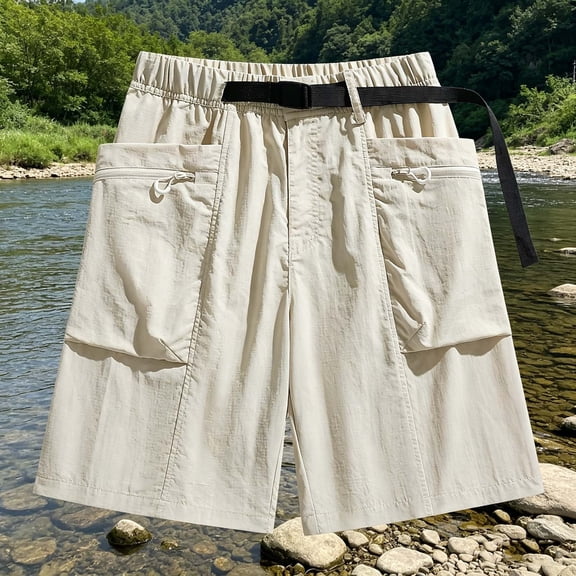 DayScoop Mens Shorts Casual Breeches Summer Fashion Ice Silk Fitness Breathable Comfortable Loose Sports Thin Running Fast-drying Short Pants Plus Size