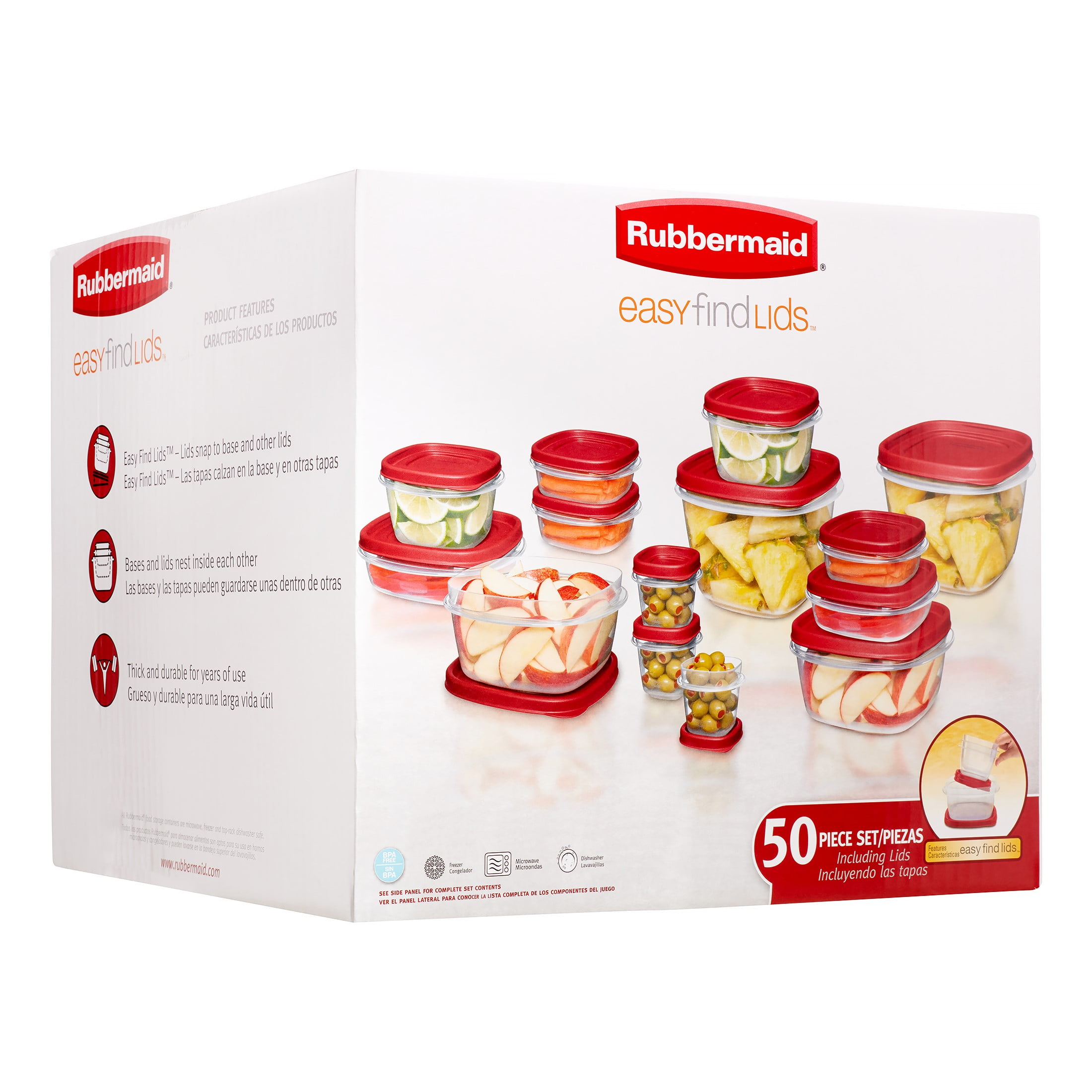 Rubbermaid 50-Piece EasyFind Lids Vented Food Storage Set - Sam's Club