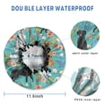 thumbnail image 3 of Shower Caps,Dog Pattern with Pioneer Flower Background Waterproof Shower Cap for Women 4 Pieces,Double Reusable Hair Cover for Shower PEVA Elastic Stretch Hem, 3 of 7