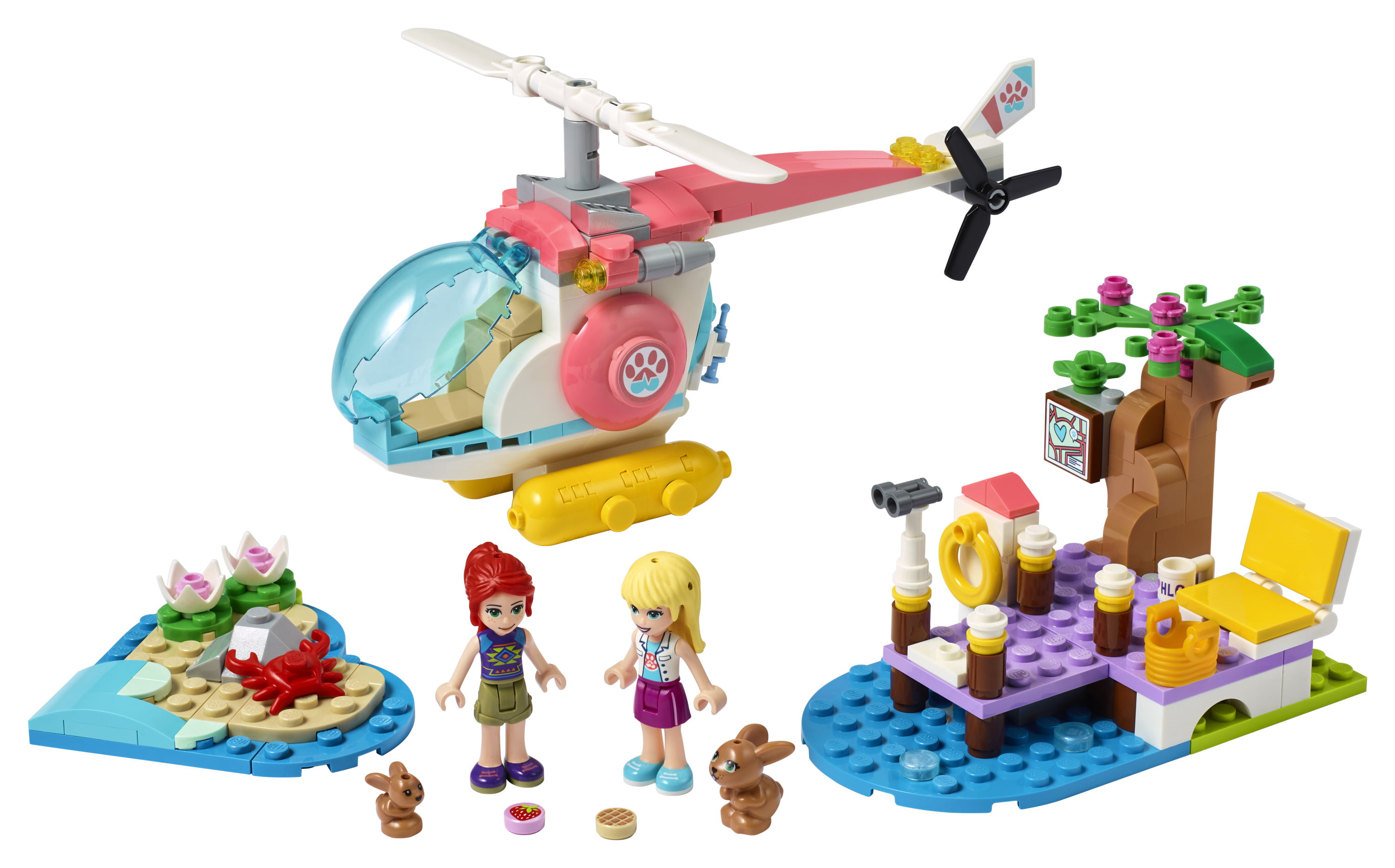 LEGO Friends Vet Clinic Rescue Helicopter 41692; Toy Makes Great Gift for Kids (249 Pieces) - Walmart.com