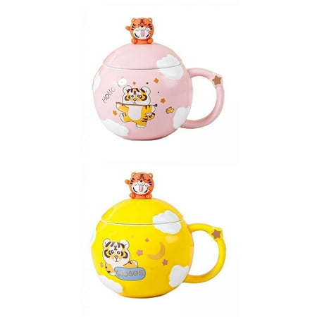 

2 Pieces Creative Coffee Mug Cups Breakfast Juice Milk