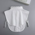 thumbnail image 5 of Baqcunre Detachable Collar, Women Solid Ruffle Detachable Blouse with False Collar Half Elastic Waist Shirt Collar, Ties for Men, ,, 5 of 6