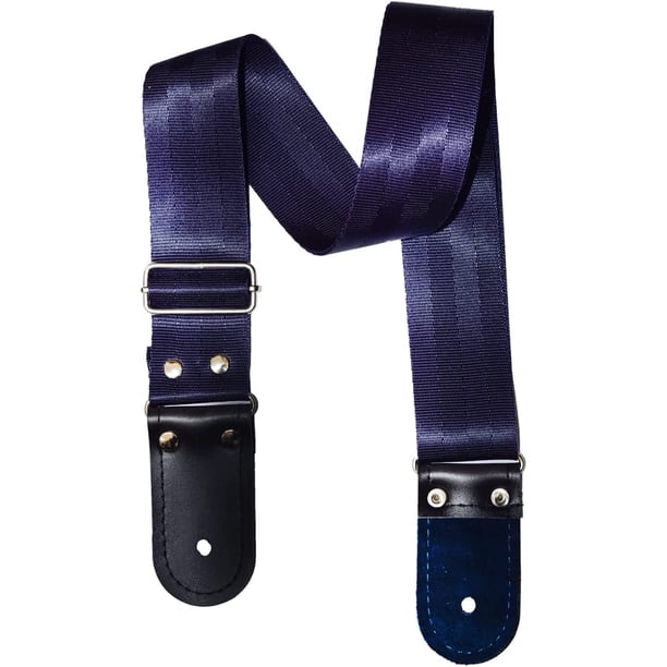 Correa para guitarra, Strap o Tahali para guitarra acústica, bajo eléctrico, guitarra eléctrica Kidam Cinturón seguridad nylon azul marino
