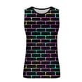 thumbnail image 3 of Penkiiy Men's 3D Brick Element Printed Tank Tops Workout Swim Beach Shirts Sleeveless Shirts for Bodybuilding Gym Fitness Training M Black, 3 of 4