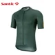 thumbnail image 3 of Santic - Maillot de ciclismo para hombre, manga corta, para bicicleta de carretera, transpirable, antideslizante, de secado rápido, con bolsillos reflectantes WM0C02156, 3 of 5