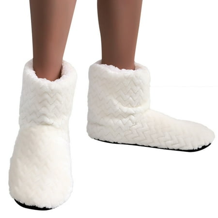 

Cathalem Dusting Slippers for Women Winter High Top Round Toe Baotou Flat Heel Home Solid Autumn Winter Deep Yeah Slippers Women White 8