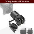 thumbnail image 3 of XUKEY 7 Way Round to 4 Pin 5 Pin Flat Trailer Wire Light Adapter RV Plug Tow Connector, 3 of 9