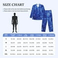 thumbnail image 6 of Kll Blurred Star Snow Christmas Sleepwear Mens Flannel Pajamas,Long Cotton Pj Set, 6 of 9