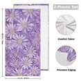 thumbnail image 2 of Purple Daisies Hand Towel Absorbent Bath Towels for Bathroom Sports Gym 28" x 14" Set of 2, 2 of 8